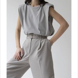 Frankie Shop Eva padded muscle shoulder tee